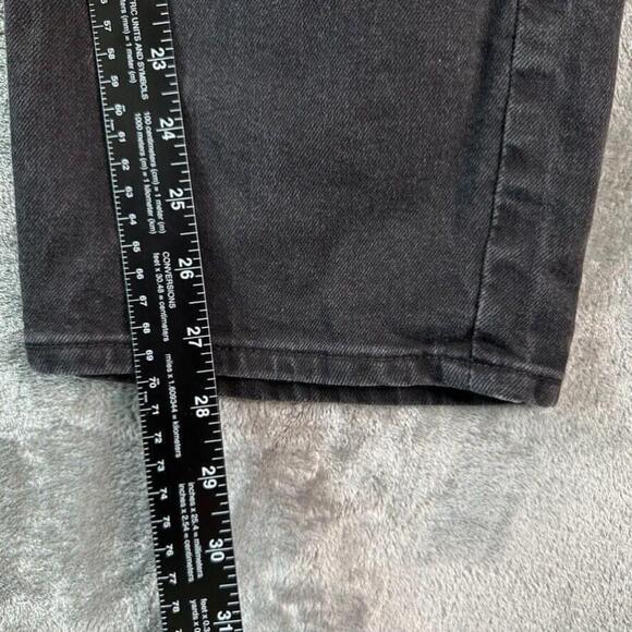 H&M Jeans Womens 16 Black Baggy Fit Dad Jeans Loose 90s Fit High Waist - Picture 8 of 9